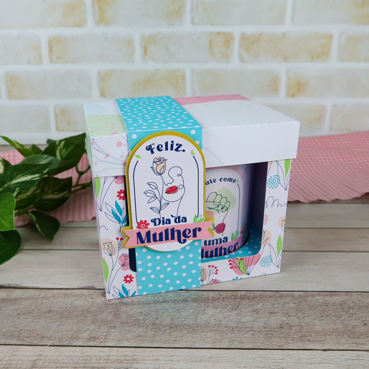 Arquivo de Corte Caixa para Caneca Dia da Mulher #15693 - Imagem 2