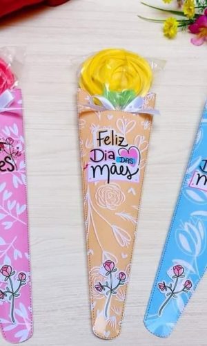 Arquivo de Corte Caixa Pirulito Dia das Mães