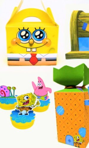 Arquivo de Corte Caixas Bob Esponja