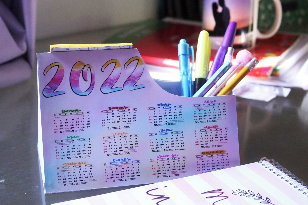 Arquivo de Corte Calendario Tie Dye 2022 - Imagem 5