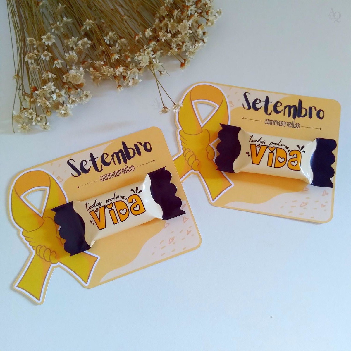 Arquivo De Corte Card + Balinha Setembro Amarelo #15286