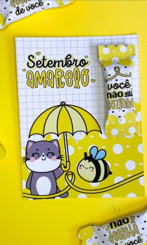 Arquivo Corte Kit Card Para Balinhas Setembro Amarelo #15293