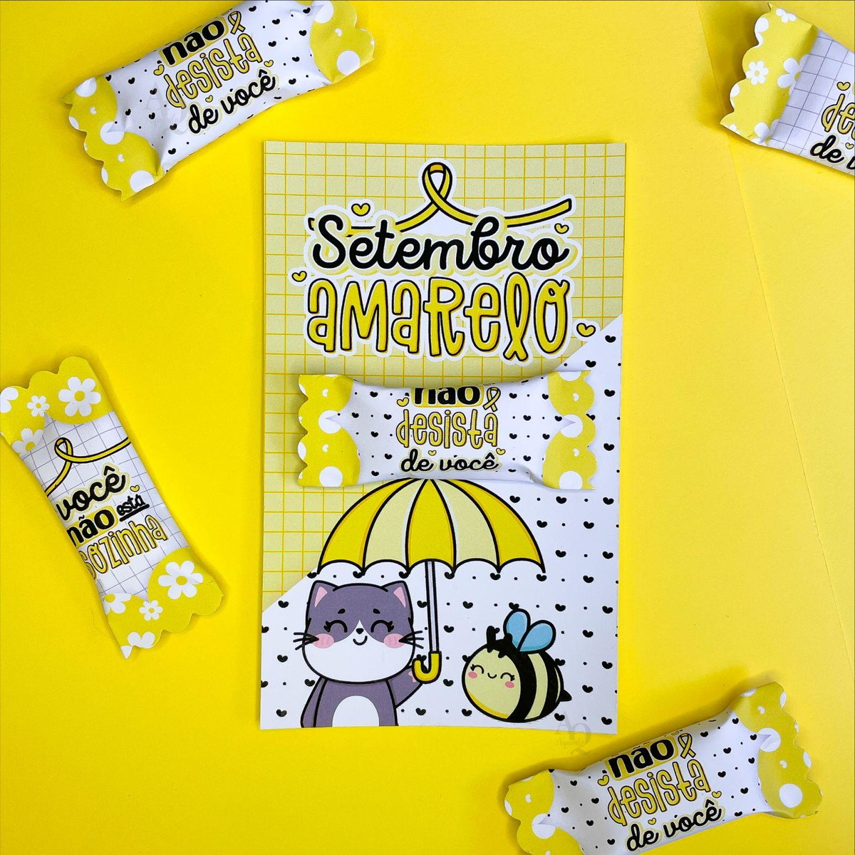 Arquivo Corte Kit Card Para Balinhas Setembro Amarelo #15293 - Imagem 2