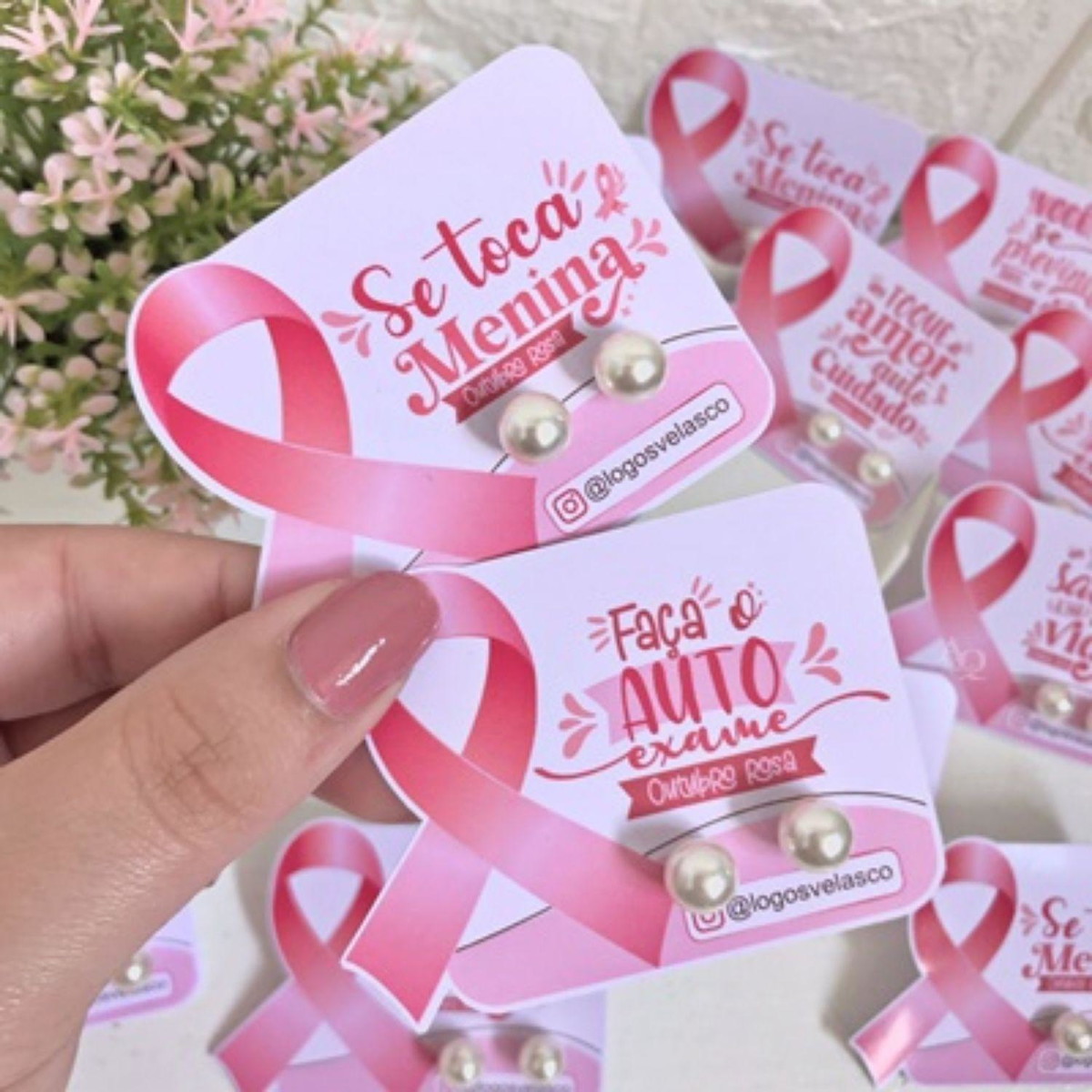 Arquivo De Corte Card Para Brinco Outubro Rosa #15392 - Imagem 4