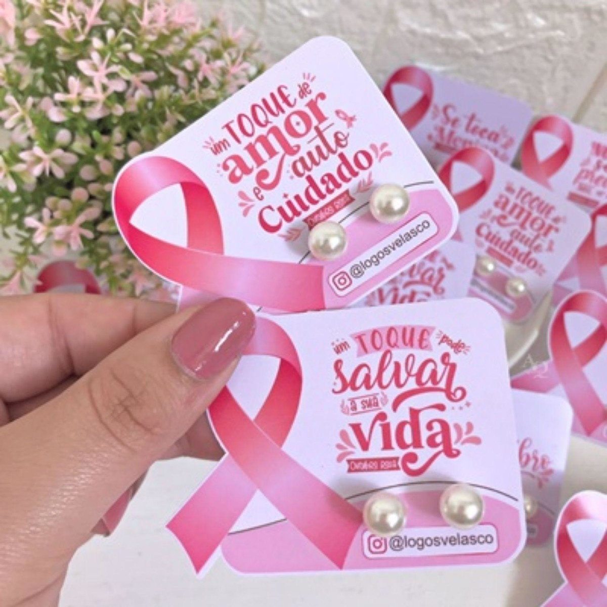 Arquivo De Corte Card Para Brinco Outubro Rosa #15392 - Imagem 3