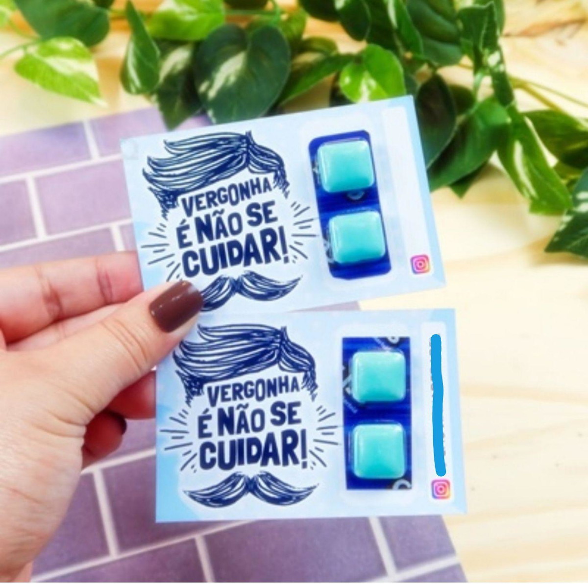 Arquivo de Corte Card para Chiclete Novembro Azul #15408