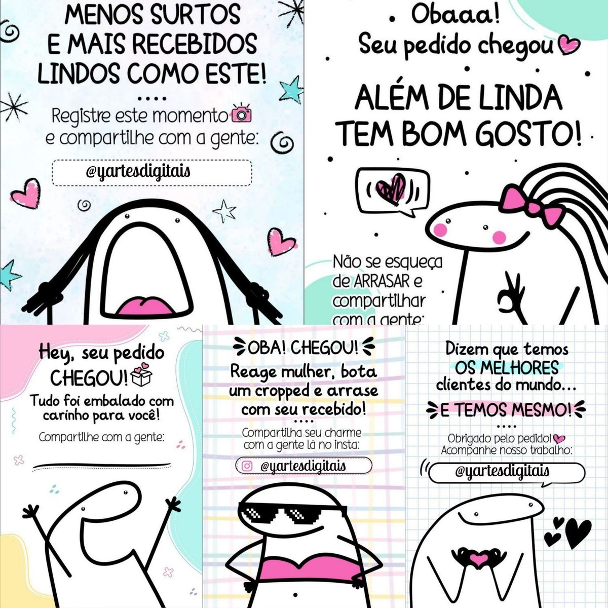 Arquivo de Corte Cartoes de Agradecimento Cliente Flork13843
