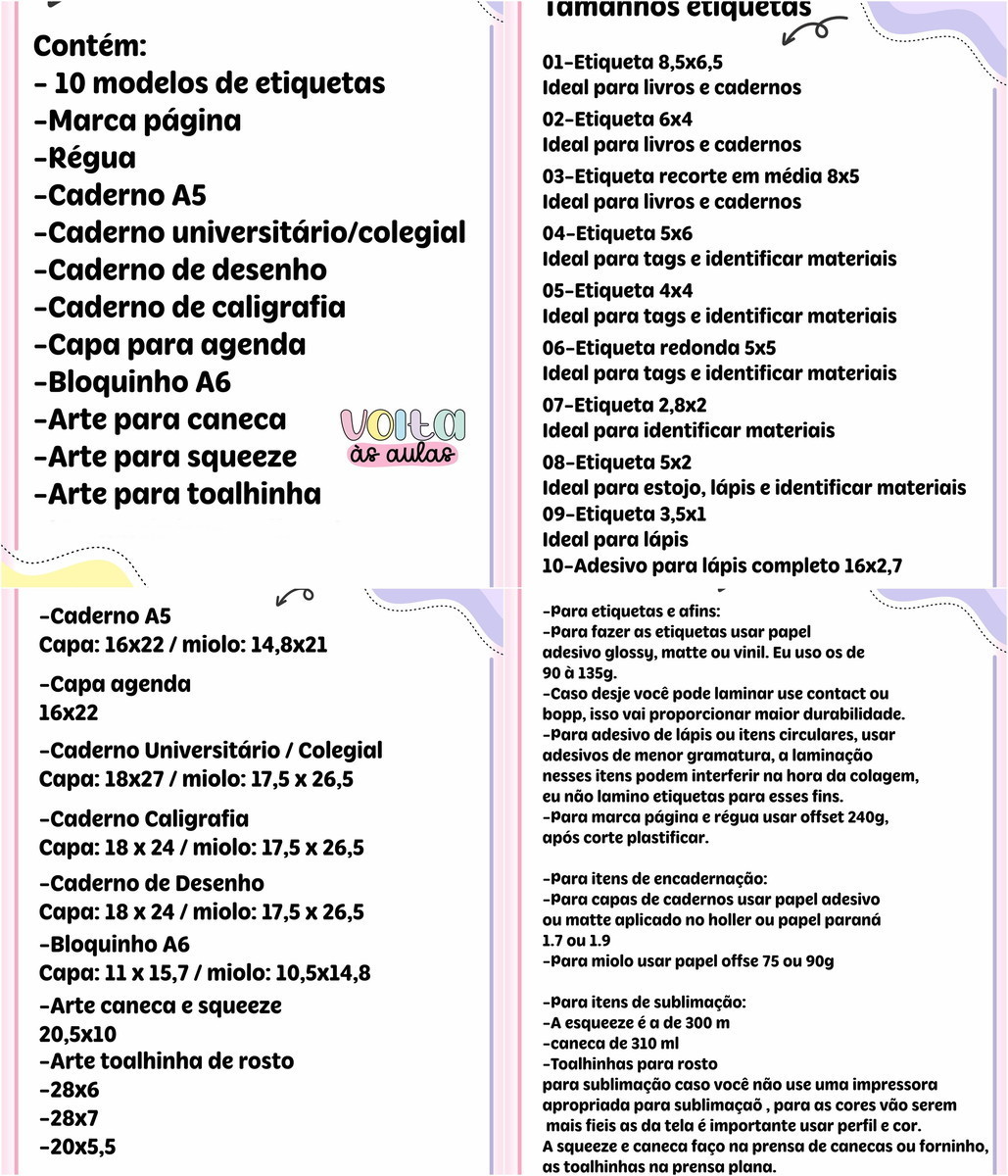 Arquivo de Corte Combo Escolar Floral Inicial - Imagem 2