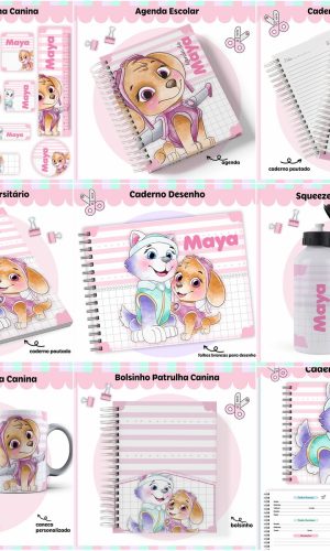 Arquivo de Corte Combo Escolar Patrulha Canina Menina
