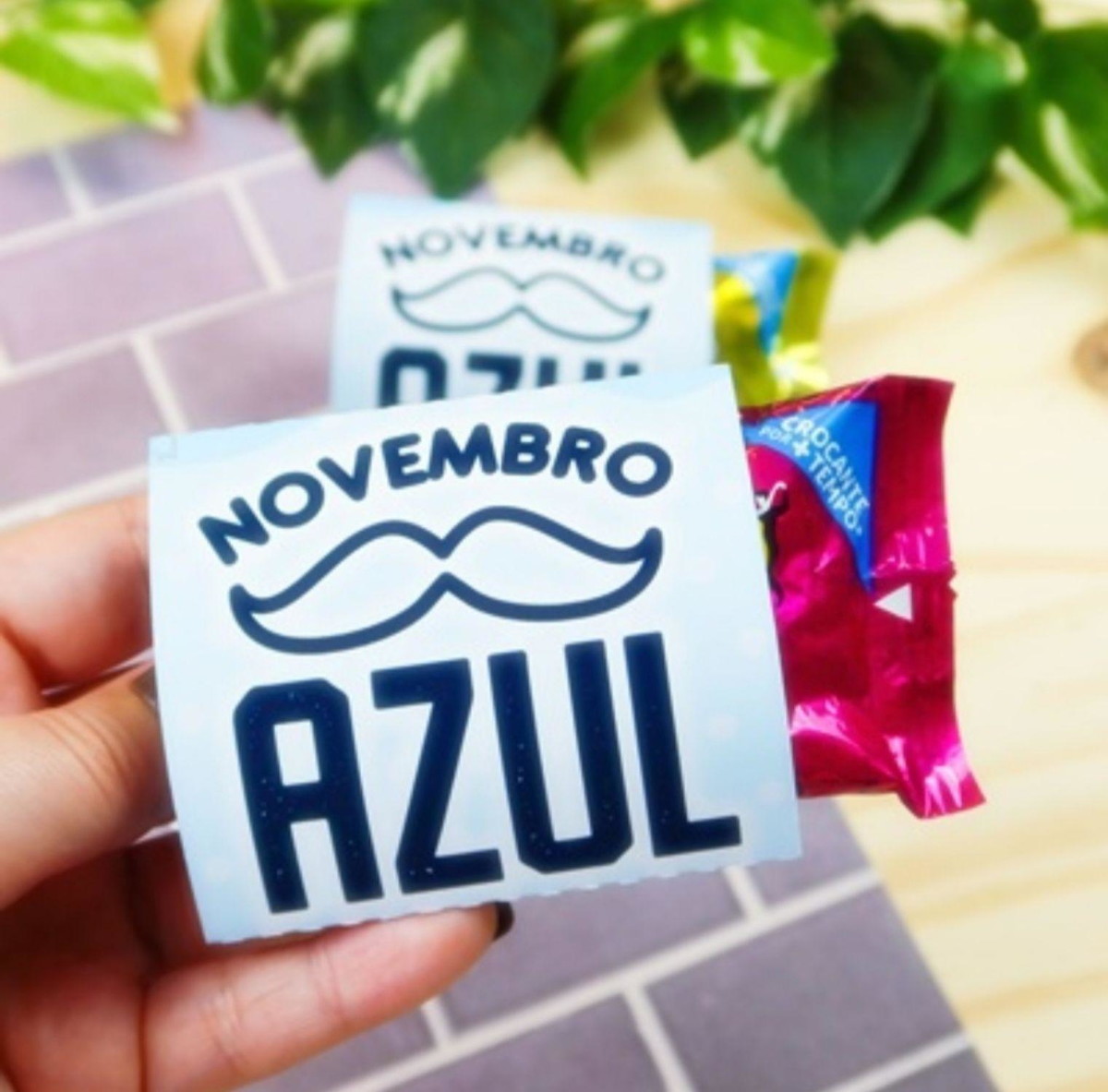 Arquivo de Corte Embalagem 1 Bombom Novembro Azul #15418 - Imagem 2