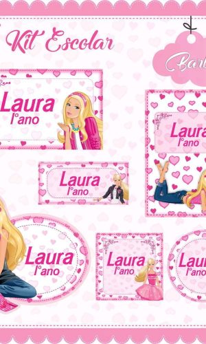 ARQUIVO DE CORTE ETIQUETA ESCOLAR BARBIE (#2512)