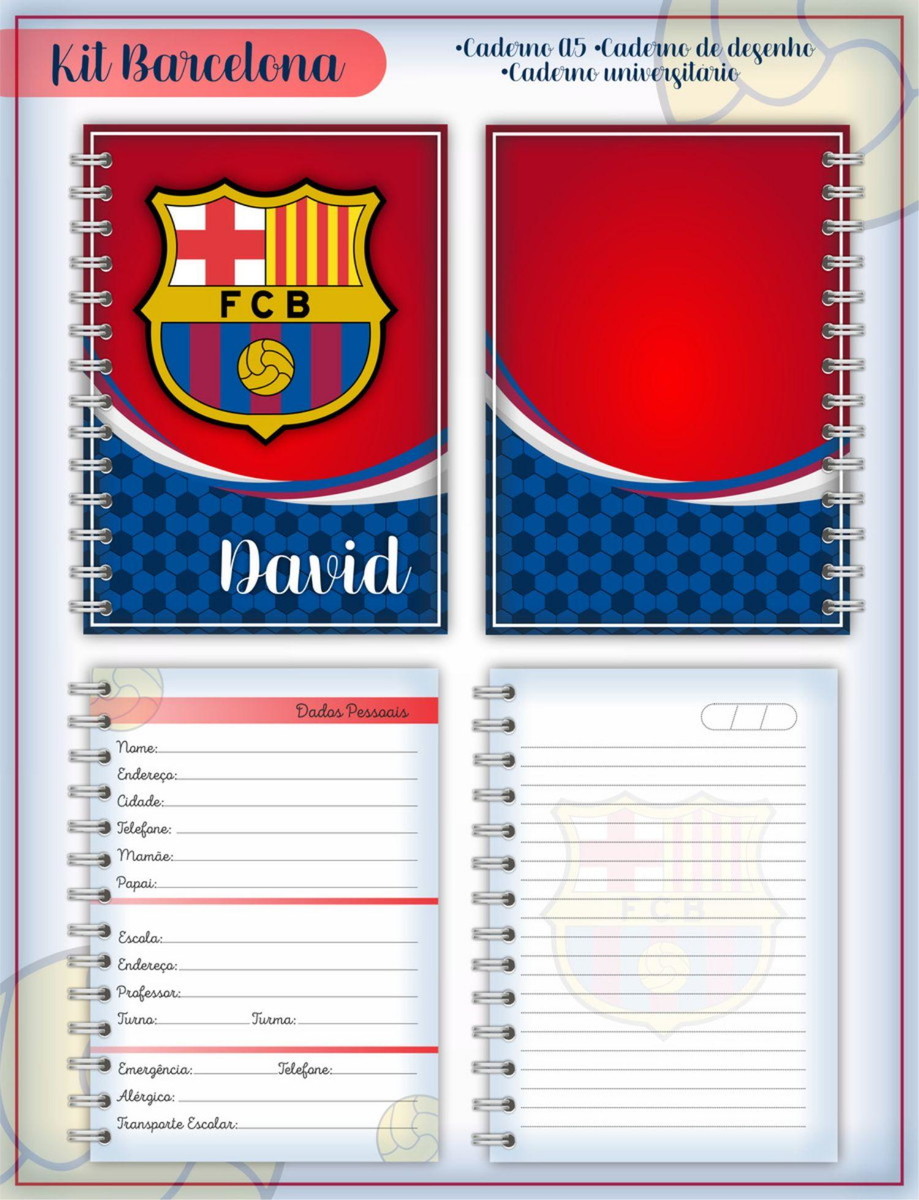 ARQUIVO DE CORTE ETIQUETA ESCOLAR BARCELONA #2830 STUDIO PDF - Imagem 2
