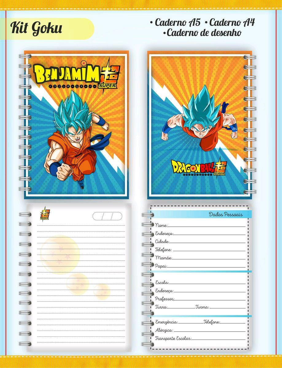 ARQUIVO DE CORTE ETIQUETA ESCOLAR DRAGON BALL (#2593) - Imagem 2