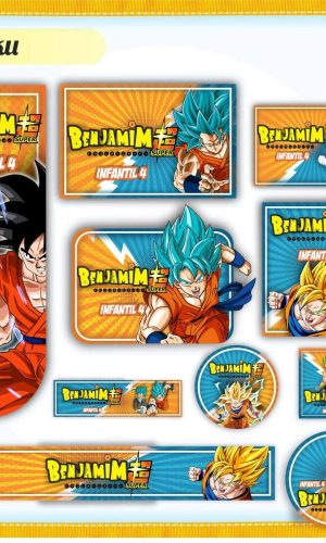 ARQUIVO DE CORTE ETIQUETA ESCOLAR DRAGON BALL (#2593)