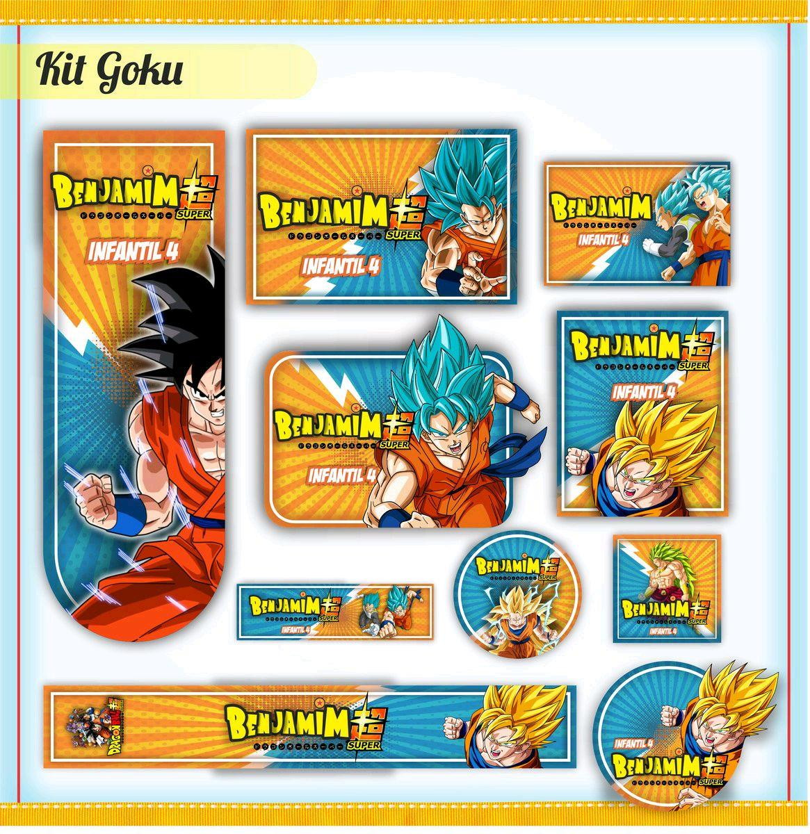 ARQUIVO DE CORTE ETIQUETA ESCOLAR DRAGON BALL (#2593)