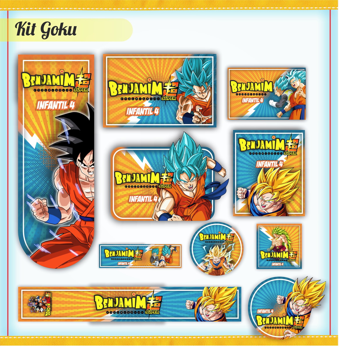 Arquivo de Corte - Etiqueta Escolar (Dragon Ball Z) B