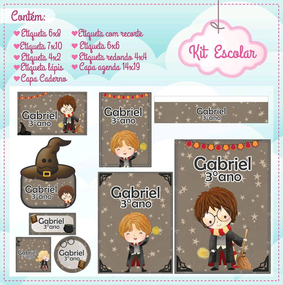 ARQUIVO DE CORTE ETIQUETA ESCOLAR HARRY POTTER (#2536)
