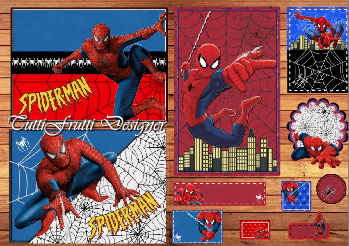 ARQUIVO DE CORTE ETIQUETA ESCOLAR HOMEM ARANHA (#2436)