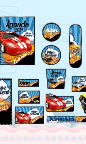ARQUIVO DE CORTE ETIQUETA ESCOLAR HOT WHEELS (#2412)