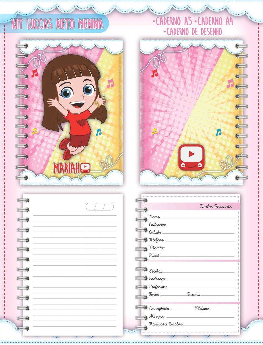 ARQUIVO DE CORTE ETIQUETA ESCOLAR LUCAS NETO MENINA (#2564) - Imagem 2