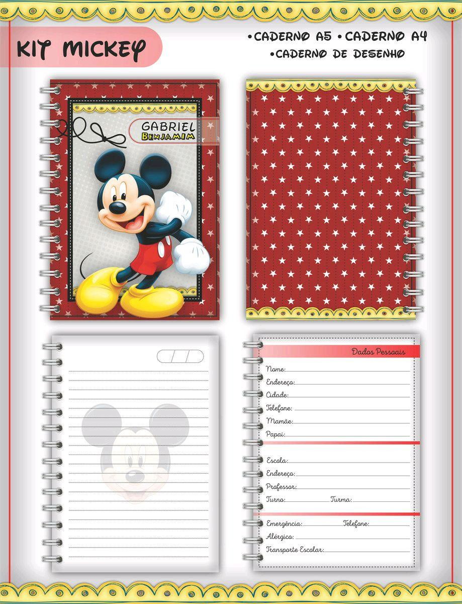 ARQUIVO DE CORTE ETIQUETA ESCOLAR MICKEY (#2594) - Imagem 2