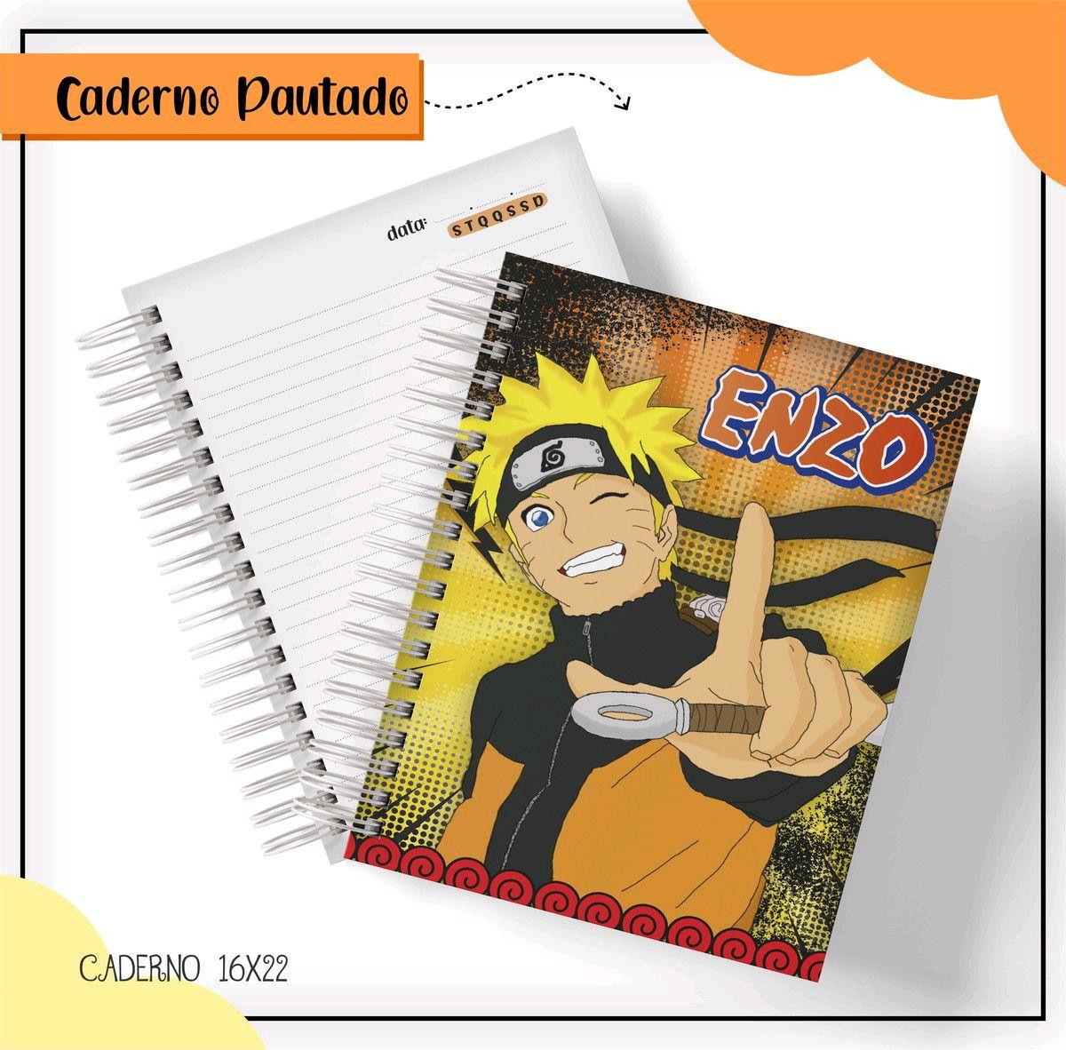Arquivo de Corte Etiqueta Escolar Naruto #2796 Studio e pdf - Imagem 2