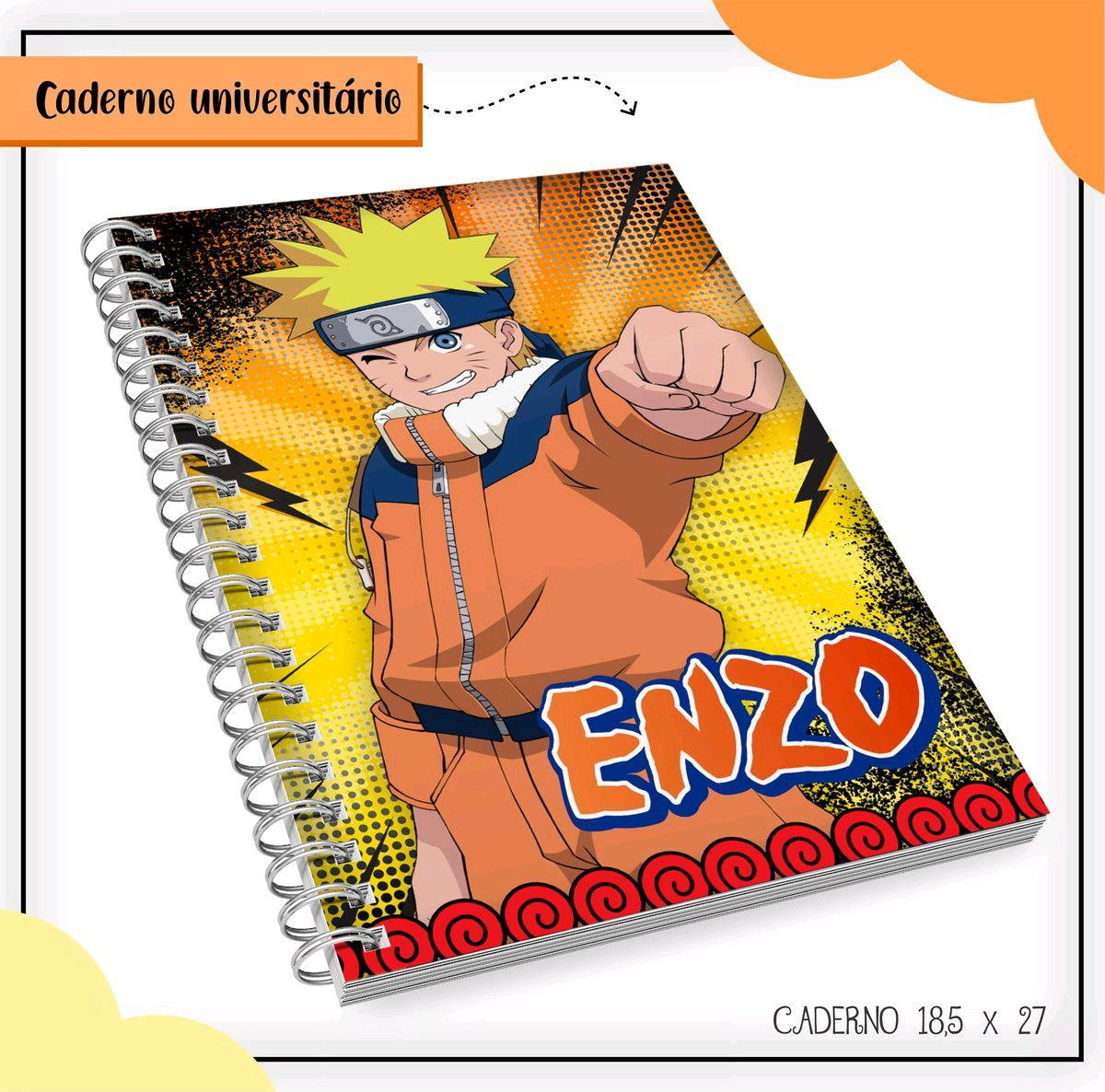 Arquivo de Corte Etiqueta Escolar Naruto #2796 Studio e pdf - Imagem 3