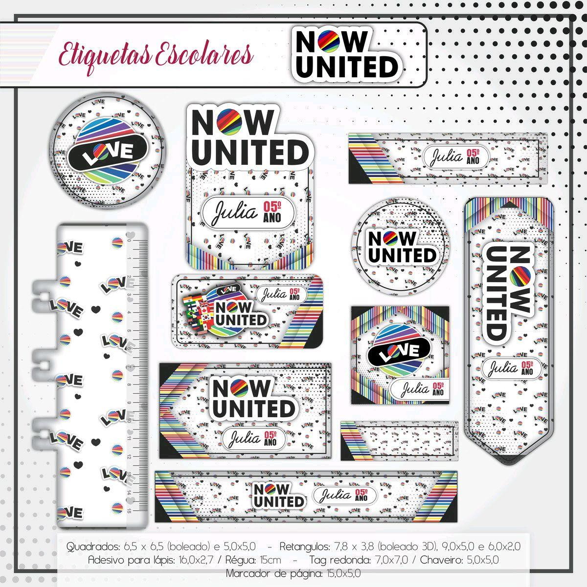 ARQUIVO DE CORTE ETIQUETA ESCOLAR NOW UNITED (#2403)
