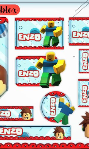 Arquivo de Corte - Etiqueta Escolar (Roblox) A
