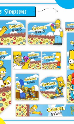 ARQUIVO DE CORTE ETIQUETA ESCOLAR SIMPSONS #2820 STUDIO PDF