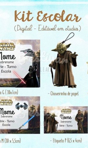 ARQUIVO DE CORTE ETIQUETA ESCOLAR STAR WARS (#2508)