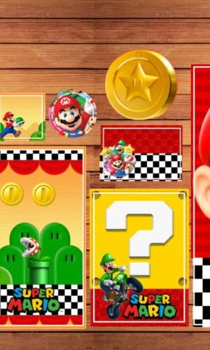 ARQUIVO DE CORTE ETIQUETA ESCOLAR SUPER MARIO BROS (#2459)