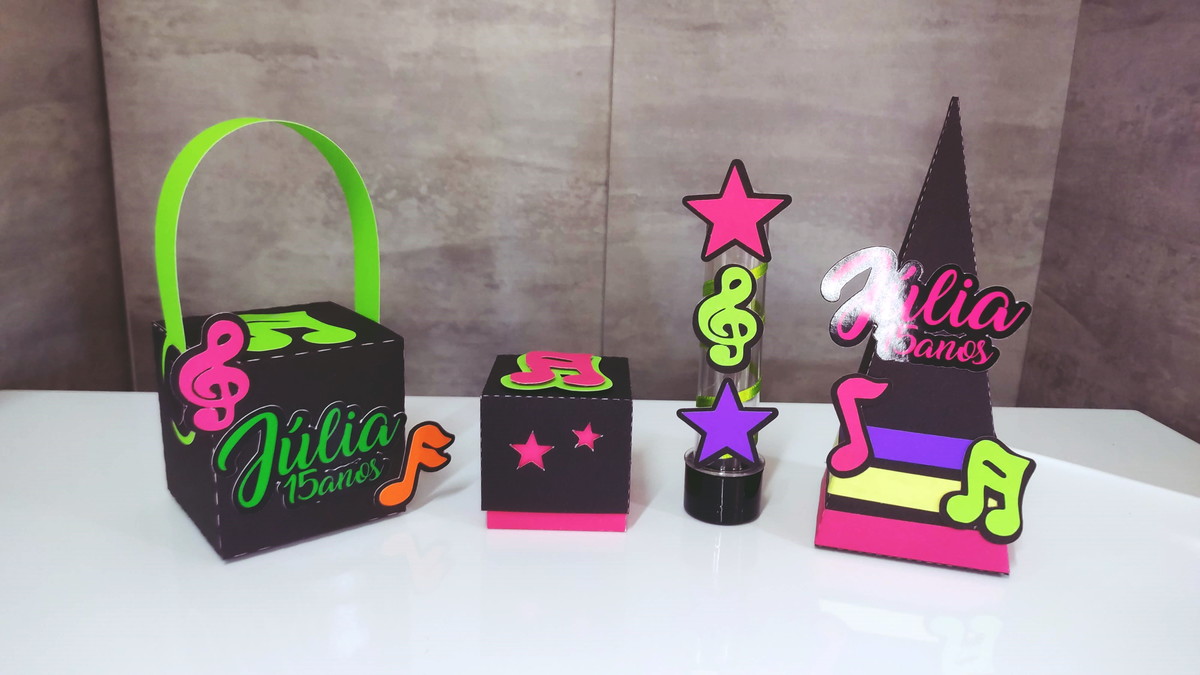 Arquivo de Corte Kit Balada Neon