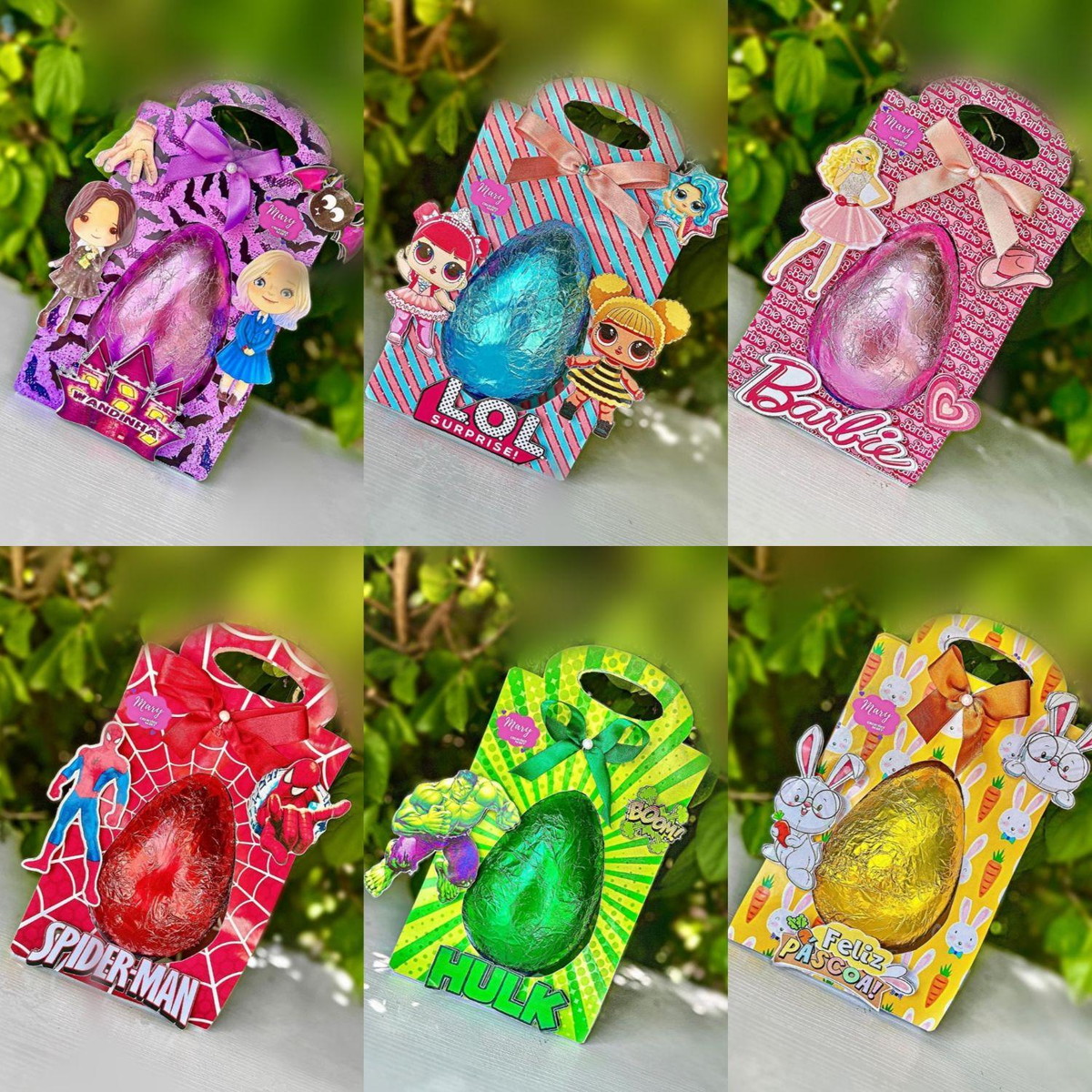 Arquivo Corte Kit 13 Caixas Ovo de Páscoa Personagens #17225