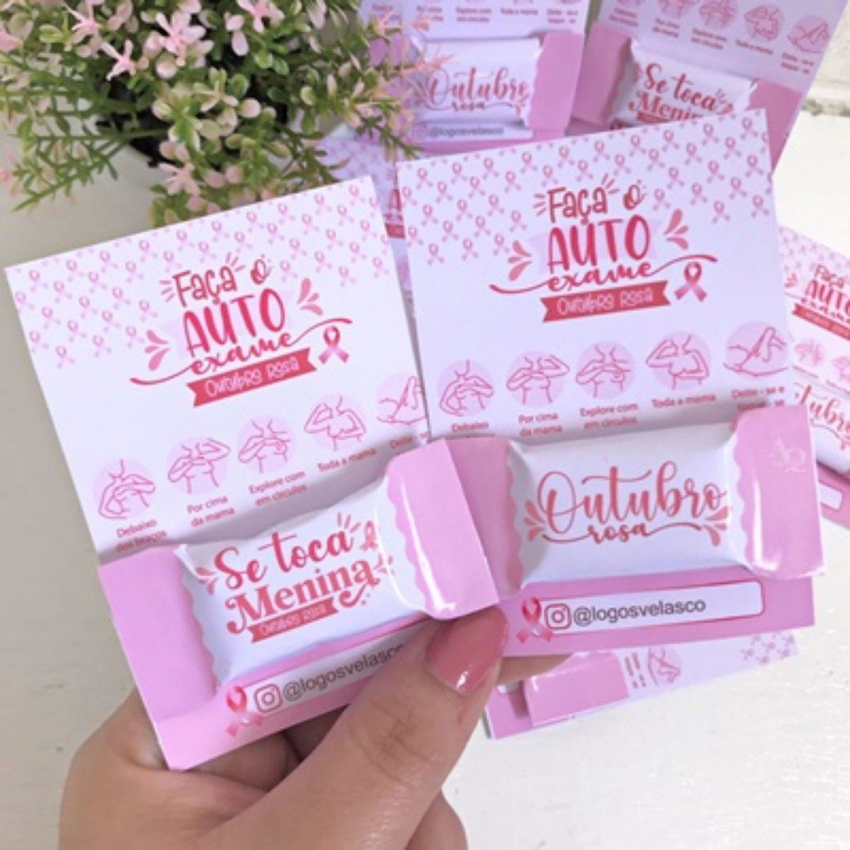 Arquivo De Corte Kit Card Para Balinhas Outubro Rosa #15388 - Imagem 4