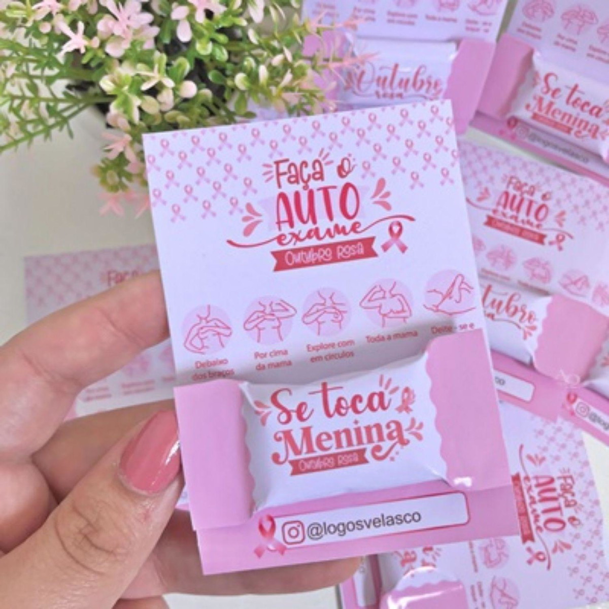 Arquivo De Corte Kit Card Para Balinhas Outubro Rosa #15388 - Imagem 5