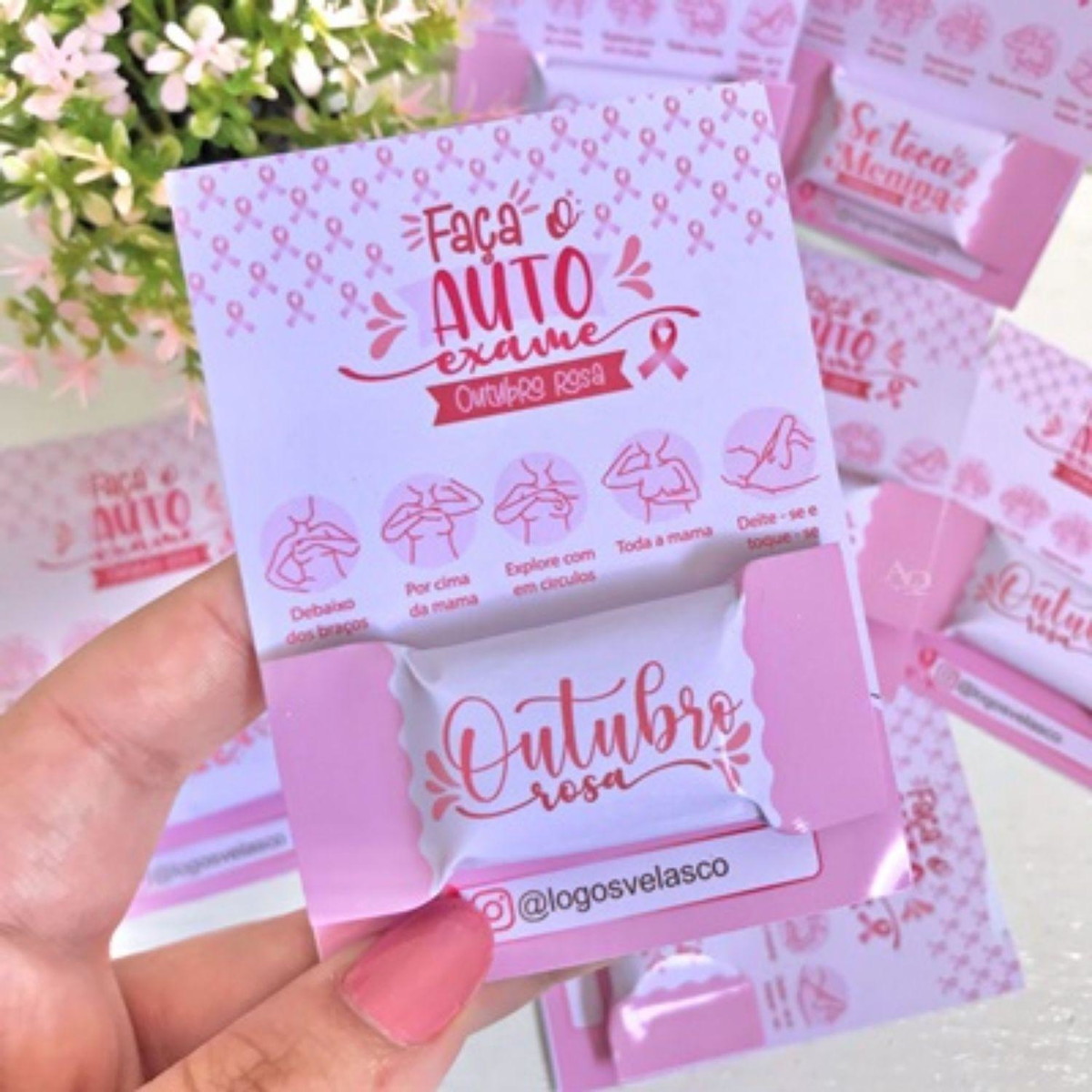 Arquivo De Corte Kit Card Para Balinhas Outubro Rosa #15388 - Imagem 3