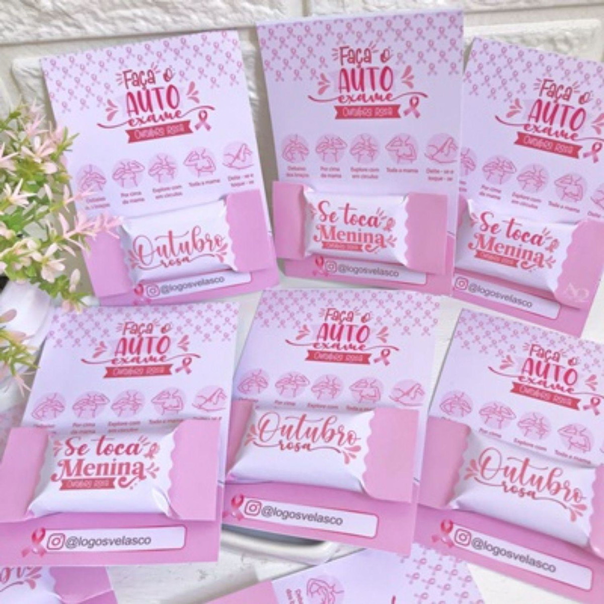 Arquivo De Corte Kit Card Para Balinhas Outubro Rosa #15388