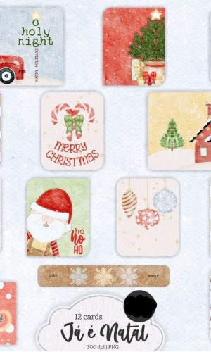 ARQUIVO DE CORTE KIT CARDS JÁ É NATAL #11297