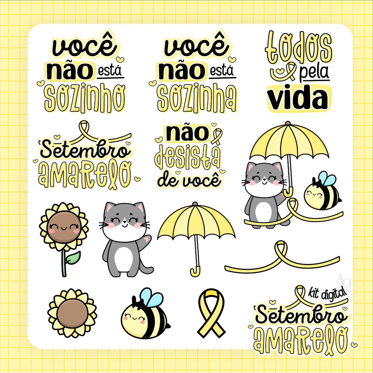 Arquivo de Corte Kit Completo Setembro Amarelo #15297 - Imagem 2
