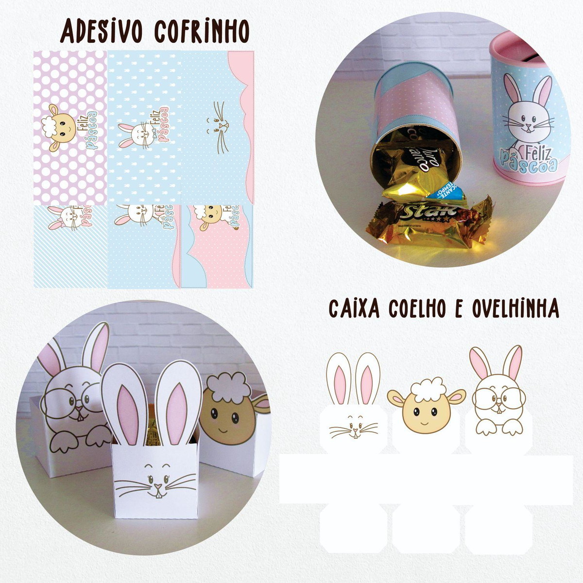 Arquivo de Corte Kit Digital Brindes Clientes Pascoa #13866 - Imagem 5