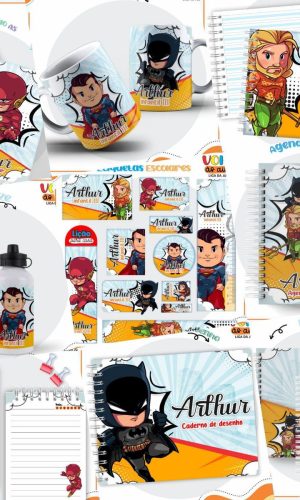 Arquivo de Corte Kit Escolar Completo Tema Vingadores #16862