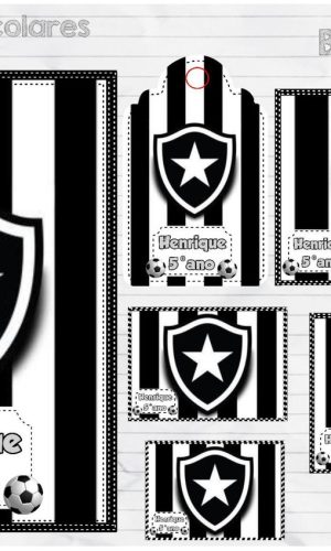Arquivo de Corte Kit Etiqueta Escolar Time Botafogo #15728