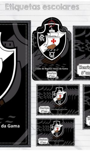 Arquivo de Corte Kit Etiqueta Escolar Time Vasco #15737
