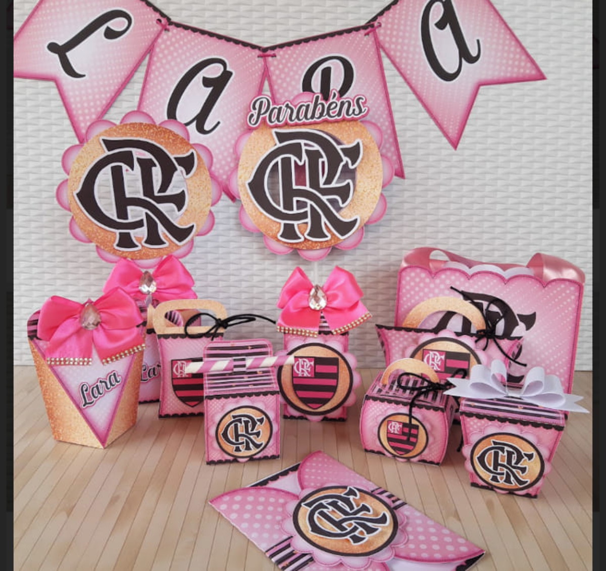 Arquivo de corte kit flamengo rosa