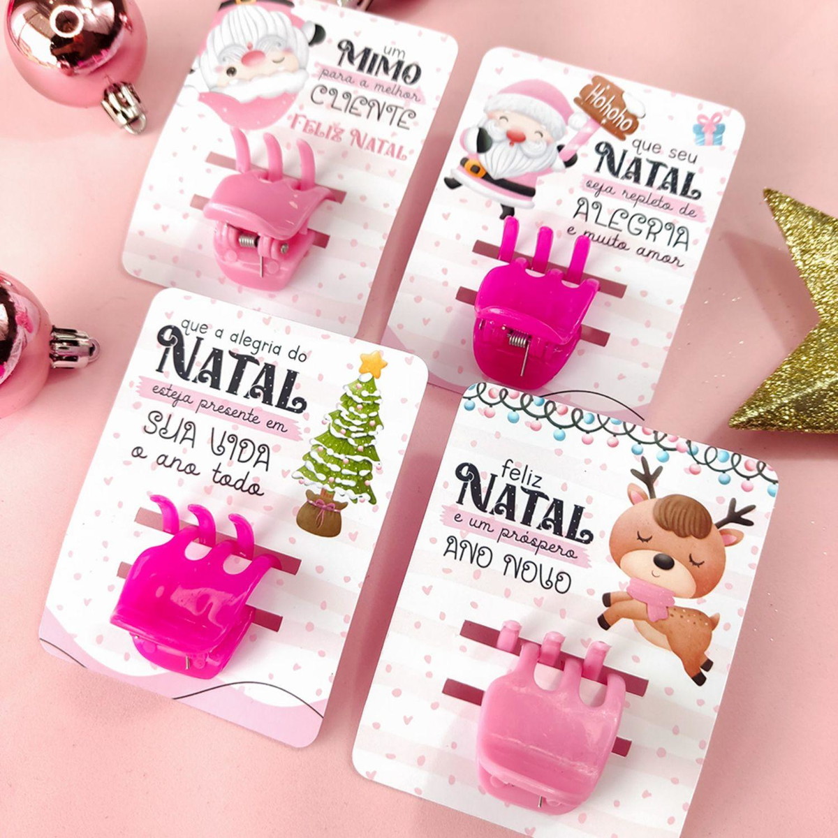 Arquivo de Corte Kit Natal Rosa Card Piranha #16562 - Imagem 5