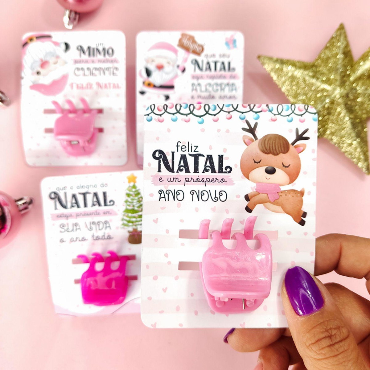 Arquivo de Corte Kit Natal Rosa Card Piranha #16562 - Imagem 3