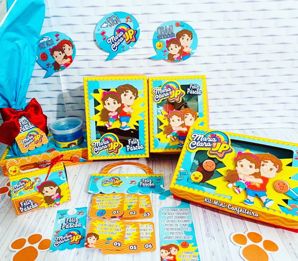 Arquivo de corte kit Maria Clara e JP páscoa