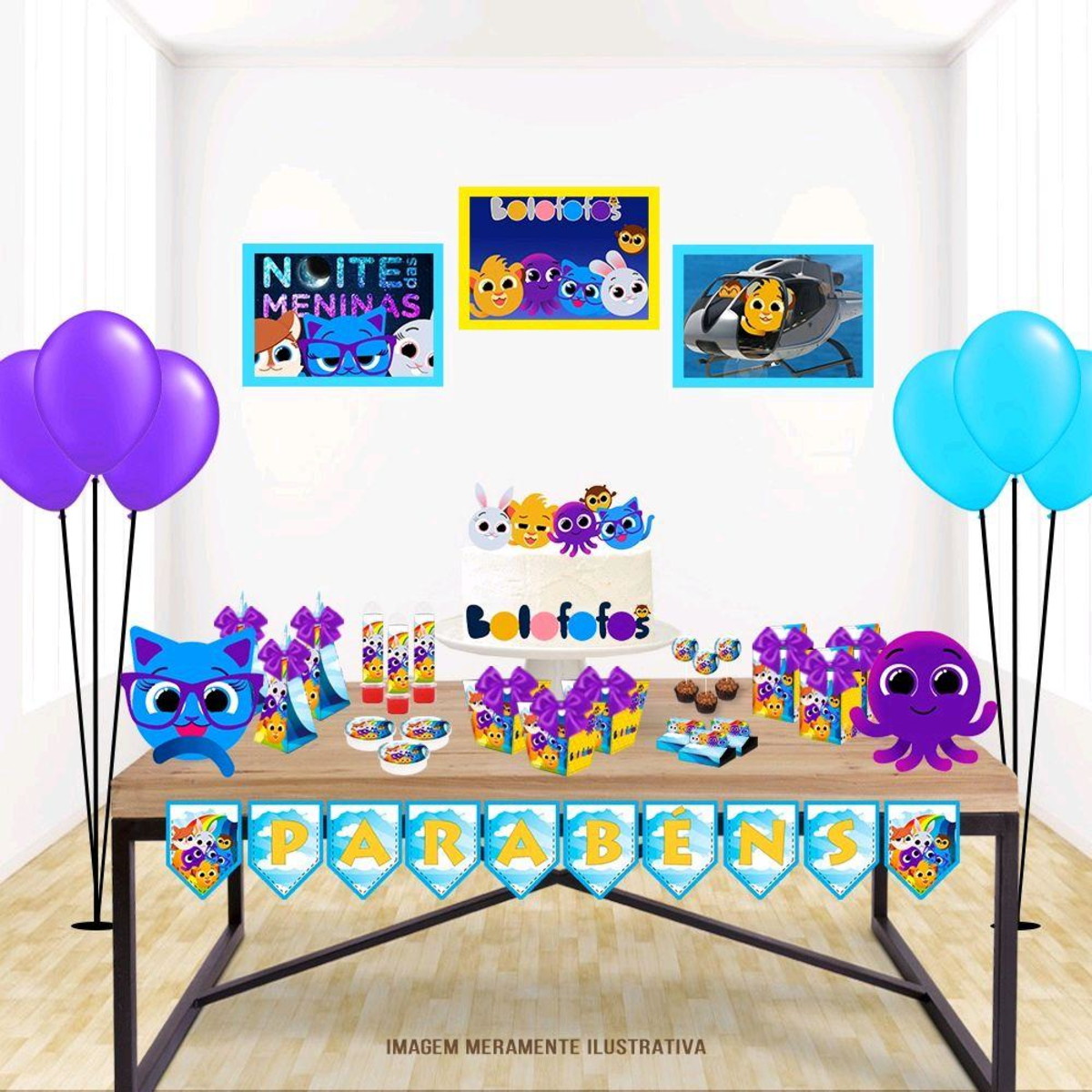 ARQUIVO DE CORTE KIT SÓ UM BOLINHO TEMA BOLOFOFO #11057