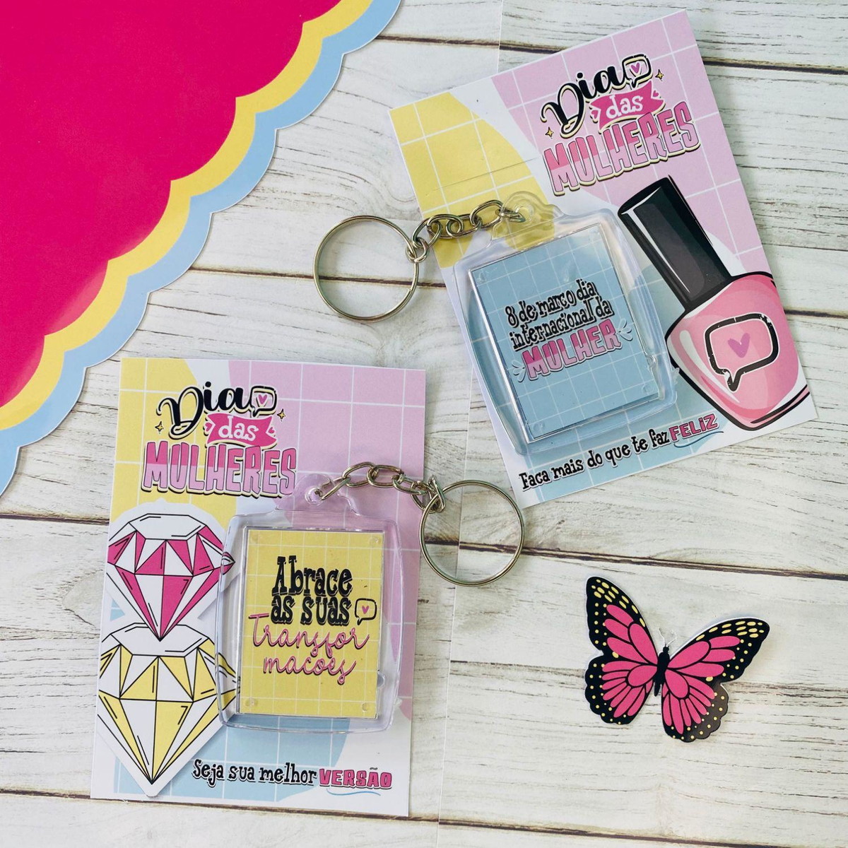 Arquivo de Corte Kit Tag + Chaveiro Dia da Mulher #15718